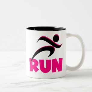 RUN Pink Zweifarbige Tasse