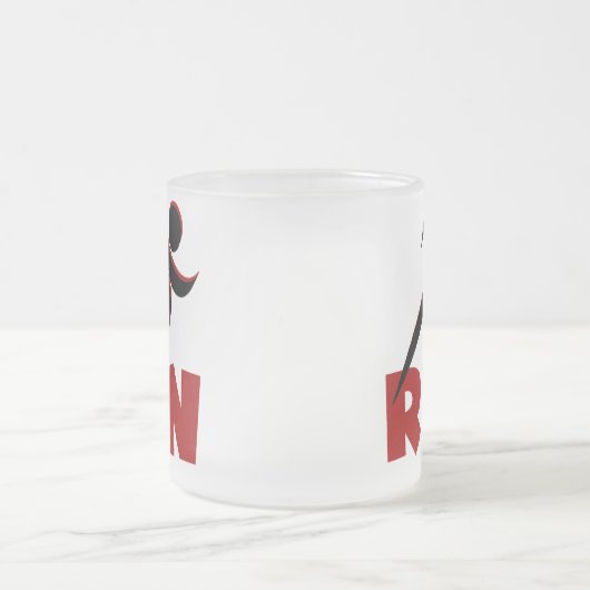 RUN Red Mattglastasse (Mittel)