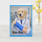 Run-Roh Accident Get Well Card CB-1 Karte (Gelbe Blume)