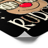 Run Rudolph Santa's Reindeer Christmas Camo Boys T Poster (Ecke)