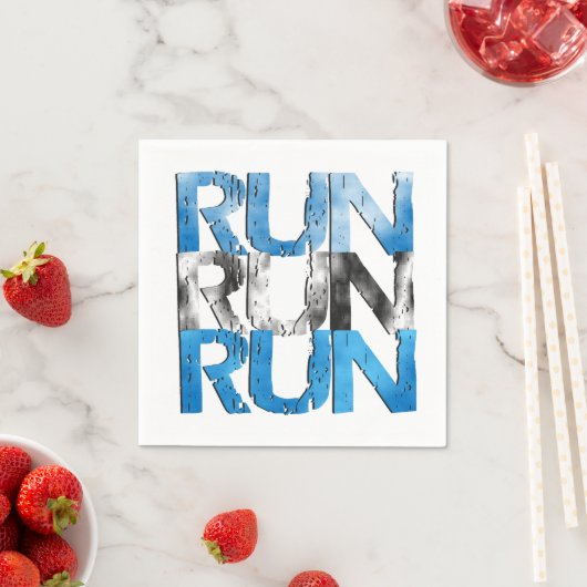 Run Run Run - Runner-Thema Papier Napkins Serviette (Beispiel)