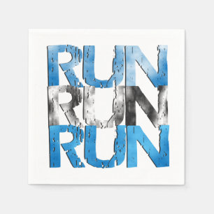 Run Run Run - Runner-Thema Papier Napkins Serviette