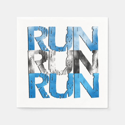 Run Run Run - Runner-Thema Papier Napkins Serviette (Vorderseite)