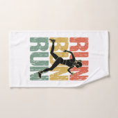 Run Run Run - Vintages Runner Girl Handtuch (Handtuch)