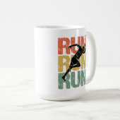 Run Run - Vintager Runner Kaffeetasse (VorderseiteRechts)