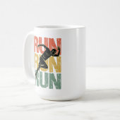 Run Run - Vintager Runner Kaffeetasse (Vorderseite Links)
