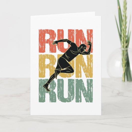Run Run - Vintager Runner Karte (Vorderseite)