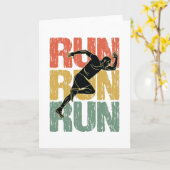 Run Run - Vintager Runner Karte (Gelbe Blume)