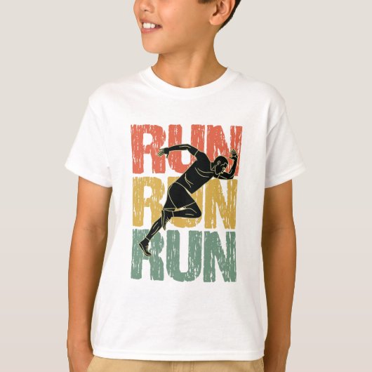 Run Run - Vintager Runner T-Shirt (Vorderseite)