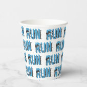 RUN Runner-Themen Typografy Paper Cups Pappbecher (Rechts)