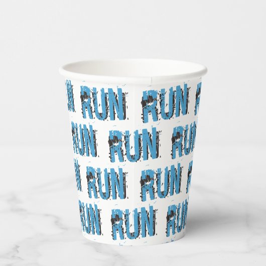 RUN Runner-Themen Typografy Paper Cups Pappbecher (Rechts)