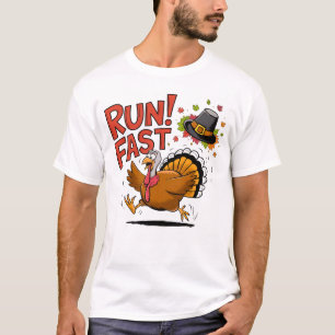 RUN! Schnelle Truthühner Erntedank Familienjungs K T-Shirt