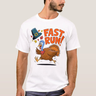 RUN! Schnelle Truthühner Erntedank Familienjungs K T-Shirt