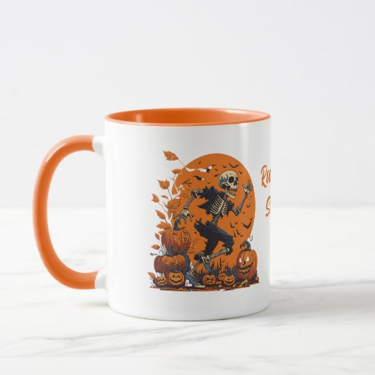 Run Skele Run Funny Halloween Tasse (Links)