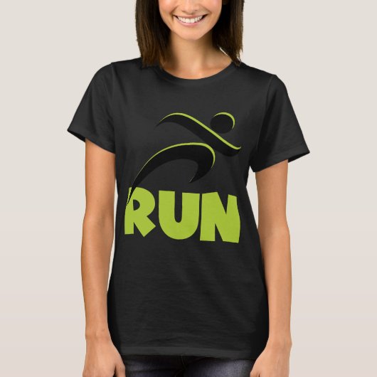 RUN Spring Green Fitness läuft T-Shirt (Vorderseite)