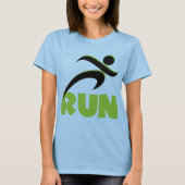 RUN Spring Green Fitness läuft T-Shirt (Vorderseite)