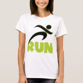 RUN Spring Green Fitness läuft T-Shirt (Vorderseite)