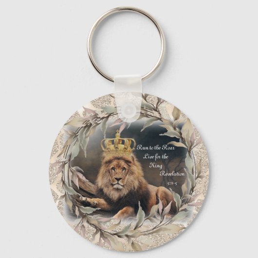 Run to the Roar Live for the King Key chain Schlüsselanhänger (Vorderseite)