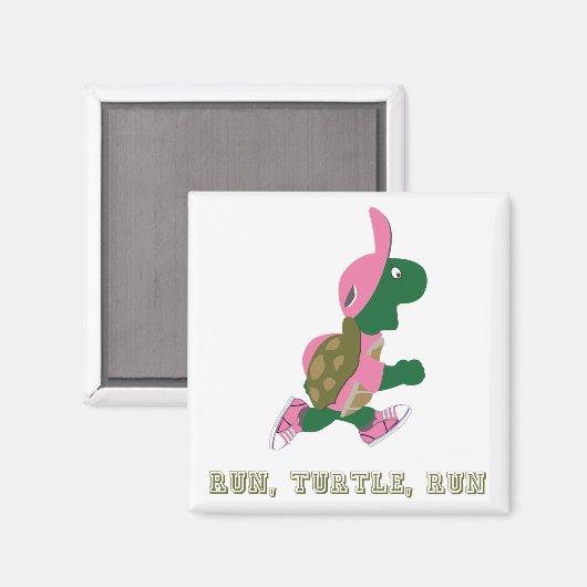 Run, Turtle, Run Magnet (Vorderseite/Rückseite)
