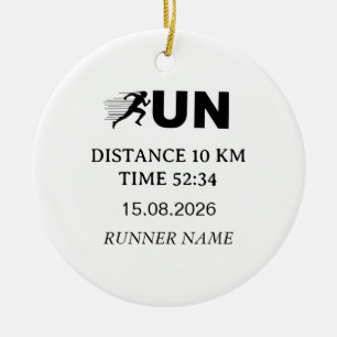 RUN Typography Laufdesign Minimalist Läufer Keramik Ornament