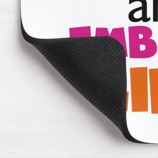 Run und Embrace Life Orange Pink Mousepad (Ecke)