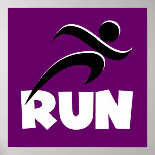 RUN White Poster