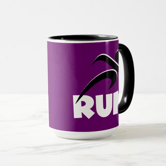 RUN White Tasse (VorderseiteRechts)