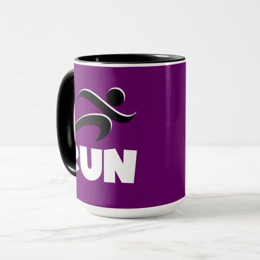 RUN White Tasse (Vorderseite Links)