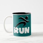 RUN White Zweifarbige Tasse (Links)