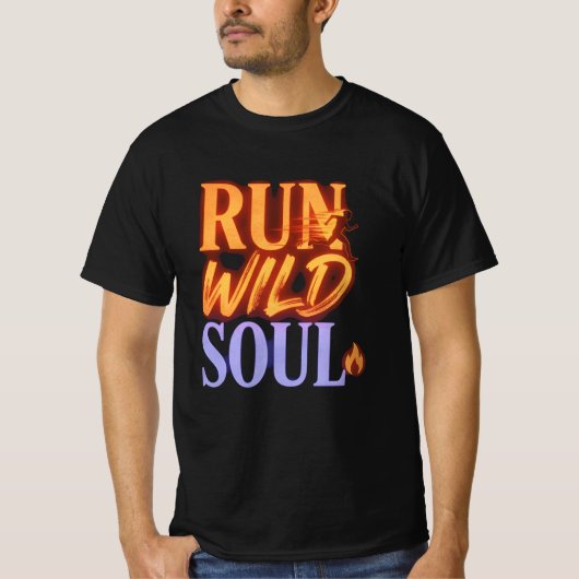 Run Wild Soul Graphic Tee - Nature Adventure Quote (Vorderseite)