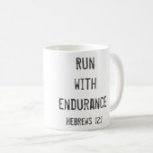"Run with Endurance" Girl Runner  Kaffeetasse (VorderseiteRechts)