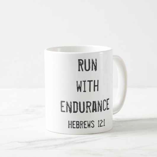 "Run with Endurance" Girl Runner Kaffeetasse (VorderseiteRechts)