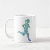 "Run with Endurance" Girl Runner  Kaffeetasse (Links)