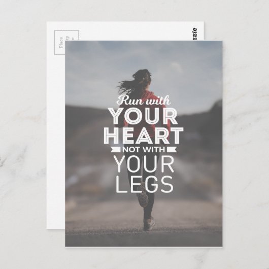 Run With Your Heart Postkarte (Vorne/Hinten)