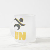 RUN Yellow Mattglastasse (Vorderseite Links)