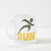 RUN Yellow Mattglastasse (Links)