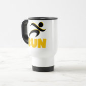 RUN Yellow Reisebecher (Vorderseite Links)