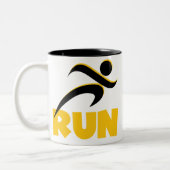 RUN Yellow Zweifarbige Tasse (Links)