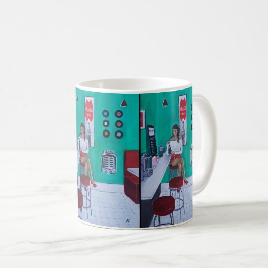Runaround Sue Gemälde von Alfred Fox Kaffeetasse (VorderseiteRechts)
