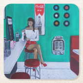 Runaround Sue Painting by Alfred Fox Rechteckiger Pappuntersetzer (Vorderseite)