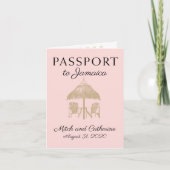 Runaway Bay Jamaica Passport Hochzeitseinladung Einladung (Vorderseite)