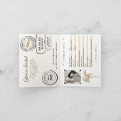 Runaway Bay Jamaica Tan Passport Wedding Einladung (Innenseite)