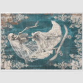 Runaway Bride Wedding Gothic Skelett Decoupage Seidenpapier (Vorderseite)