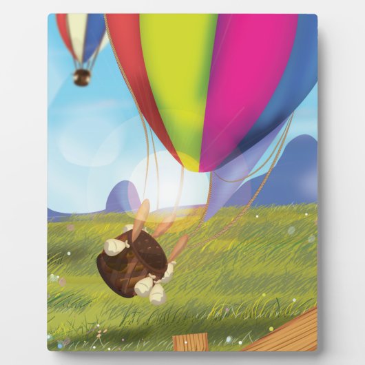 Runaway Cartoon Balloon Fotoplatte (Vorderseite)