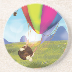 Runaway Cartoon Balloon Getränkeuntersetzer