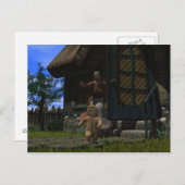 Runaway Gingerbread Man Postkarte (Vorne/Hinten)