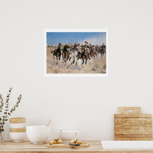 Runaway Horses Art Print Poster (Küche)