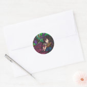 "Runaway Princess" Fairy Dragon Fantasy Forest Art Runder Aufkleber (Umschlag)