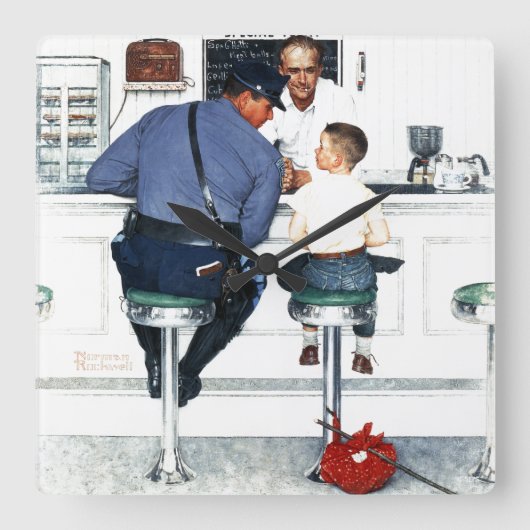 Runaway Quadratische Wanduhr (Vorderseite)