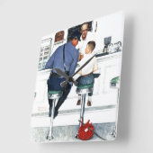 Runaway Quadratische Wanduhr (Winkel)